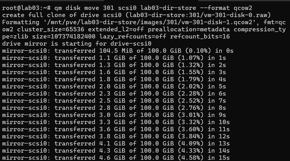 proxmox snapshotting